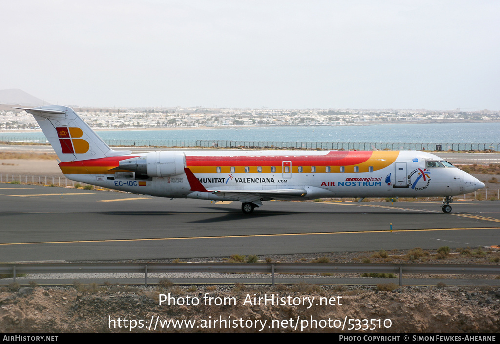 Aircraft Photo of EC-IDC | Bombardier CRJ-200ER (CL-600-2B19) | Iberia Regional | AirHistory.net #533510