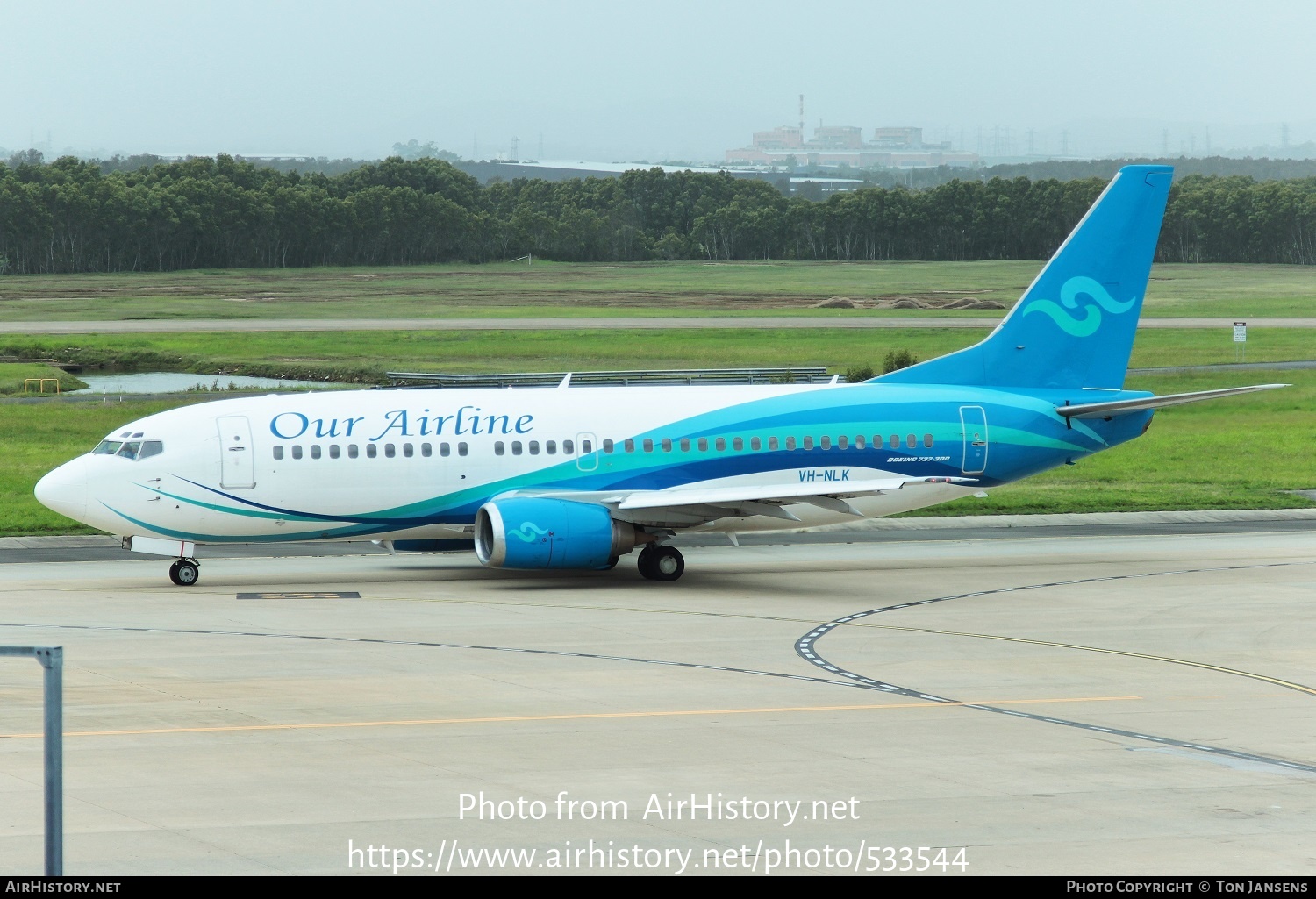 Aircraft Photo of VH-NLK | Boeing 737-33A | Our Airline | AirHistory.net #533544