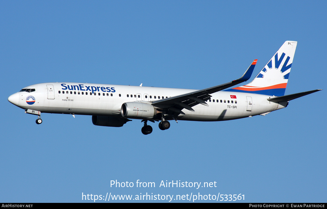 Aircraft Photo of TC-SPI | Boeing 737-82R | SunExpress | AirHistory.net #533561