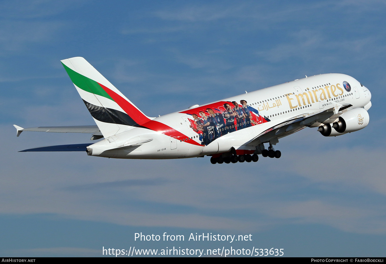 Aircraft Photo of A6-EUB | Airbus A380-861 | Emirates | AirHistory.net #533635