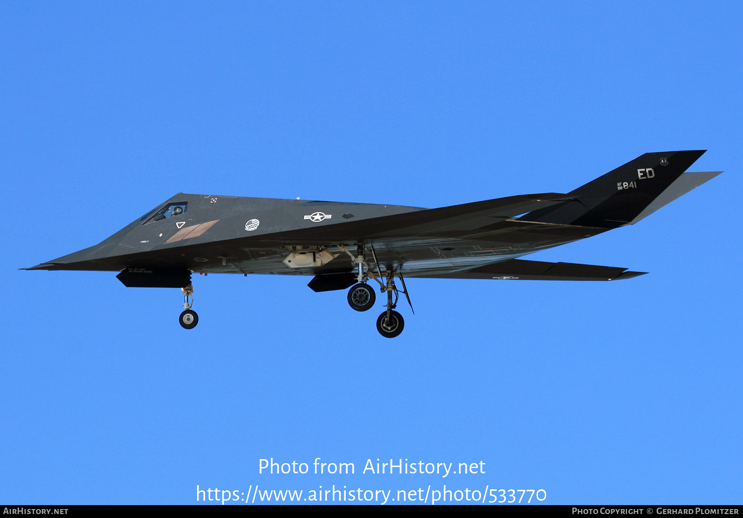 Aircraft Photo of 88-0841 | Lockheed F-117A Nighthawk | USA - Air Force | AirHistory.net #533770