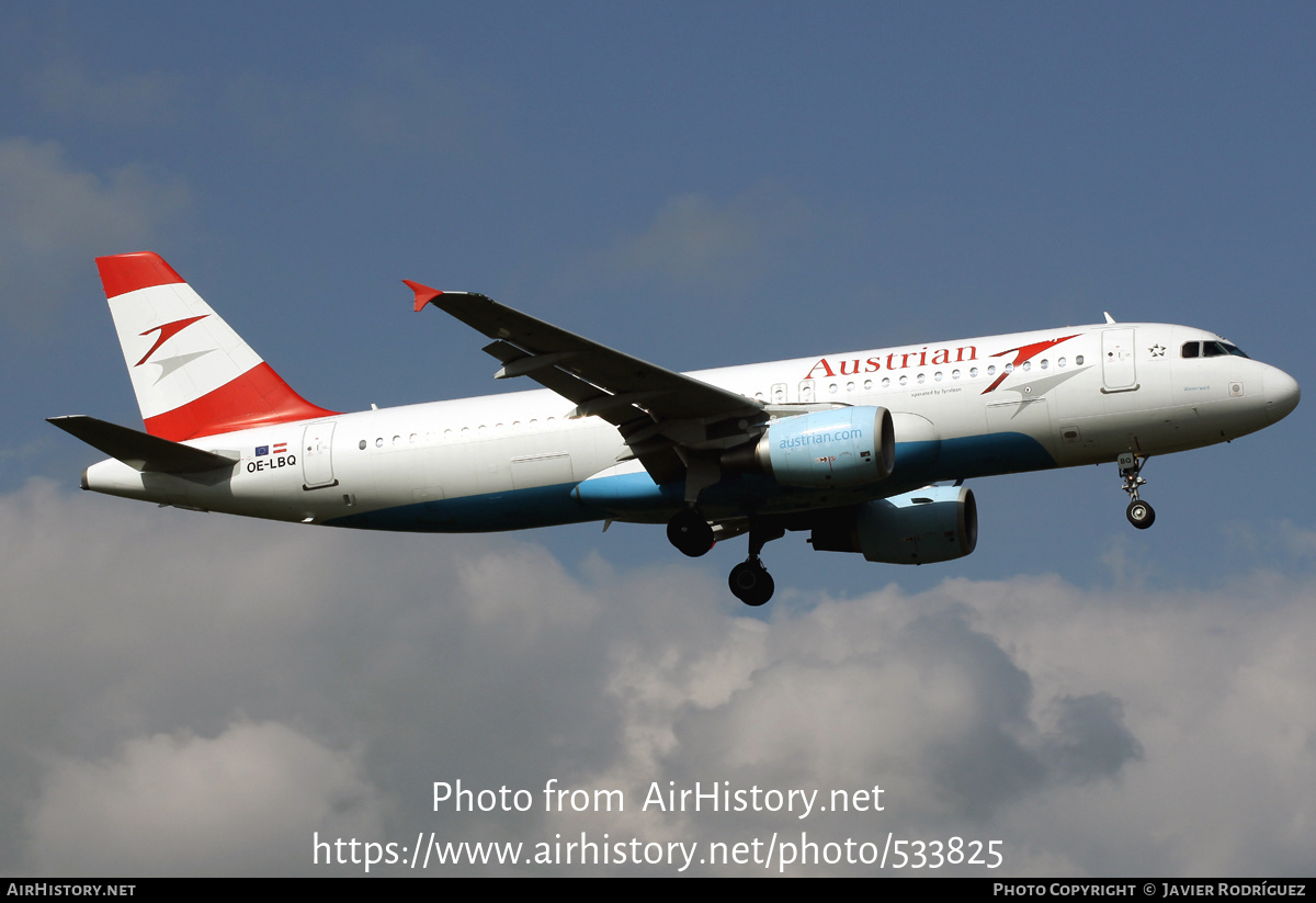 Aircraft Photo of OE-LBQ | Airbus A320-214 | Austrian Airlines | AirHistory.net #533825