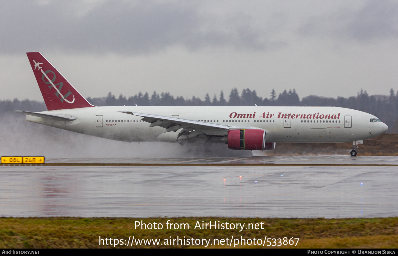 Aircraft Photo of N846AX | Boeing 777-2U8/ER | Omni Air 