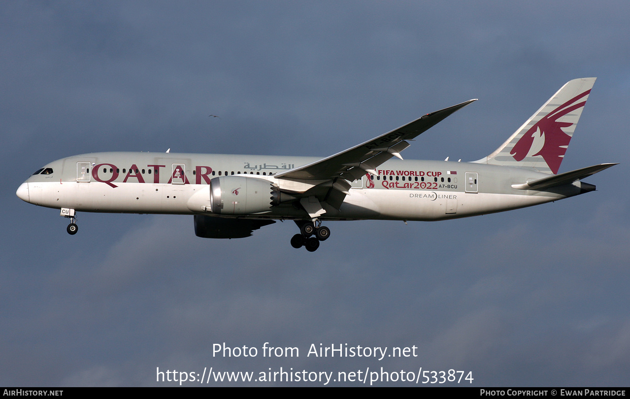 Aircraft Photo of A7-BCU | Boeing 787-8 Dreamliner | Qatar Airways | AirHistory.net #533874