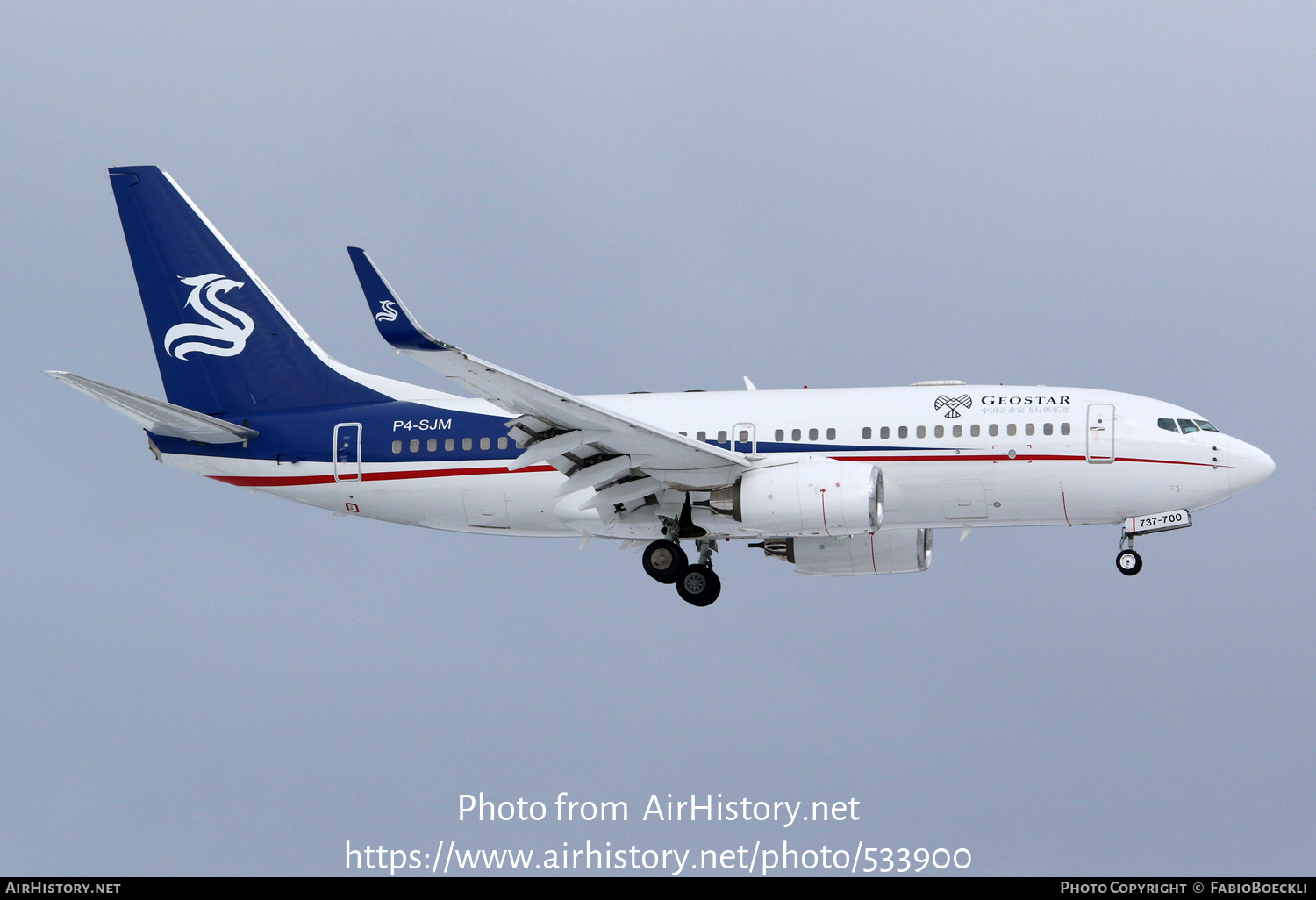 Aircraft Photo of P4-SJM | Boeing 737-7CG BBJ | Geostar | AirHistory.net #533900