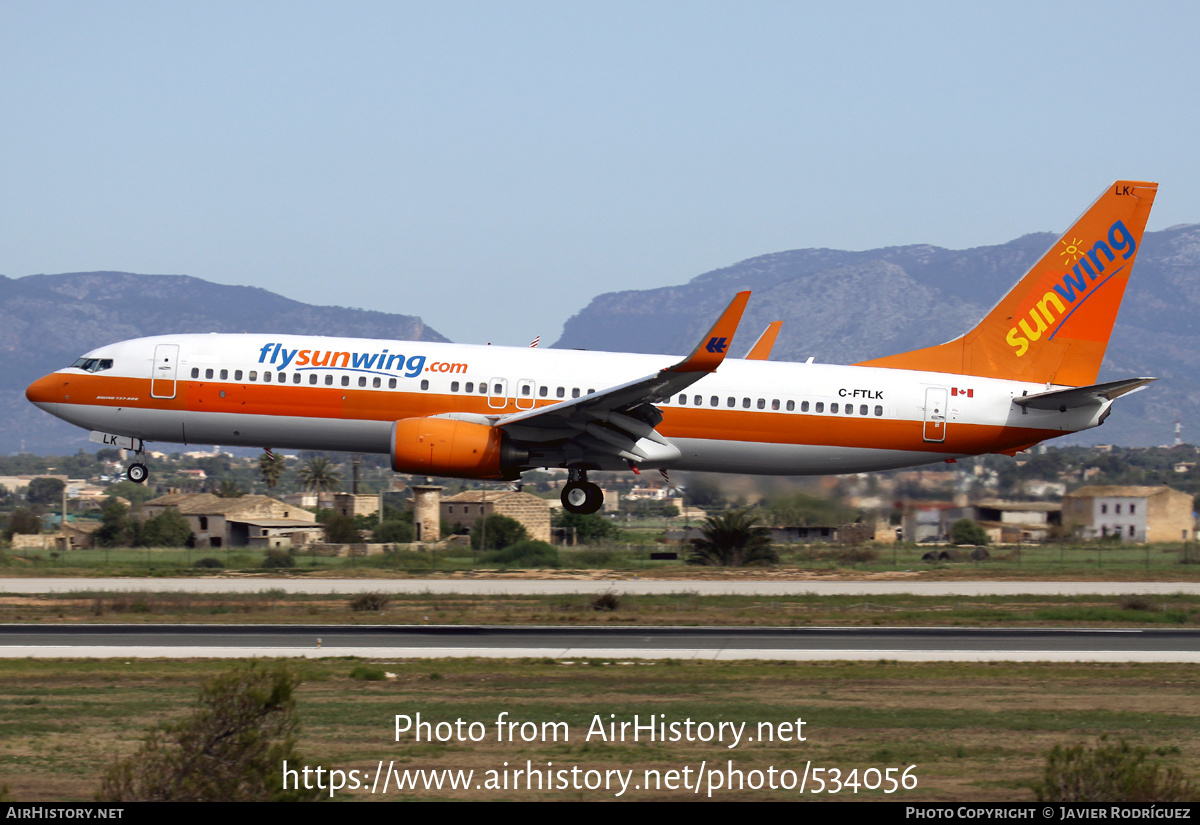 Aircraft Photo of C-FTLK | Boeing 737-8K5 | Sunwing Airlines | AirHistory.net #534056