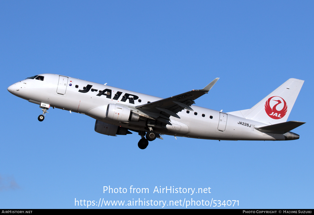 Aircraft Photo of JA226J | Embraer 170STD (ERJ-170-100STD) | J-Air | AirHistory.net #534071