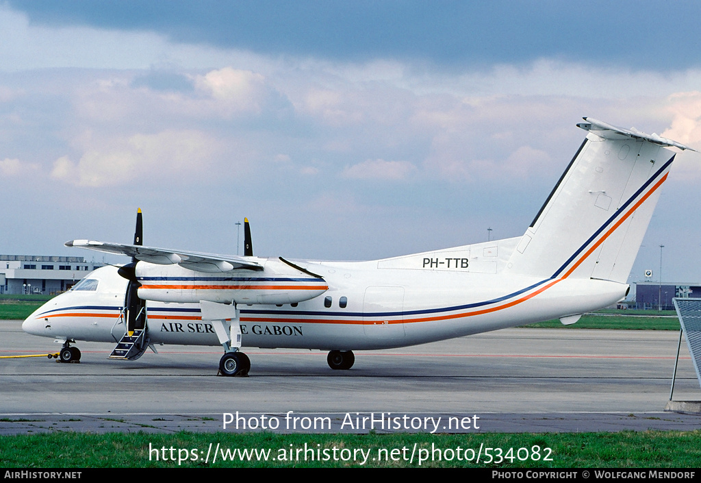 Aircraft Photo of PH-TTB | De Havilland Canada DHC-8-102 Dash 8 | Air Service Gabon | AirHistory.net #534082