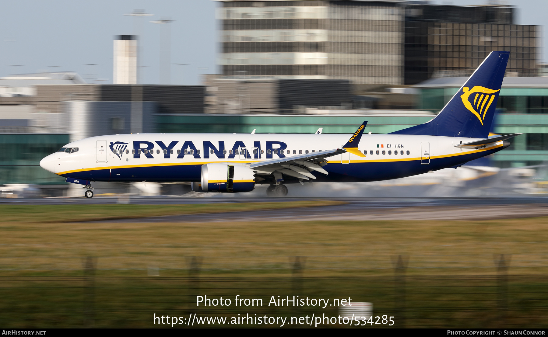 Aircraft Photo of EI-HGN | Boeing 737-8200 Max 200 | Ryanair | AirHistory.net #534285