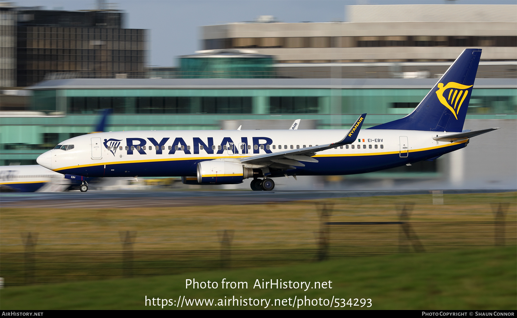 Aircraft Photo of EI-EBV | Boeing 737-8AS | Ryanair | AirHistory.net #534293