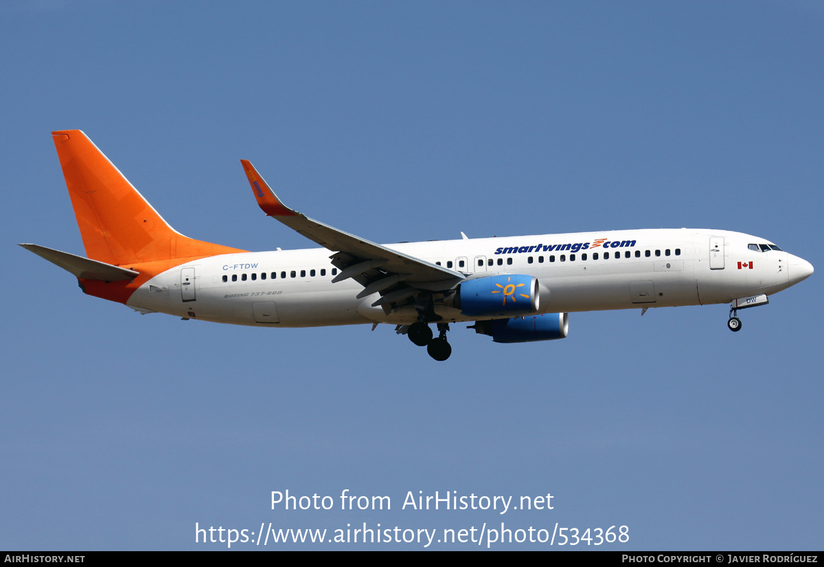 Aircraft Photo of C-FTDW | Boeing 737-808 | Smartwings | AirHistory.net #534368