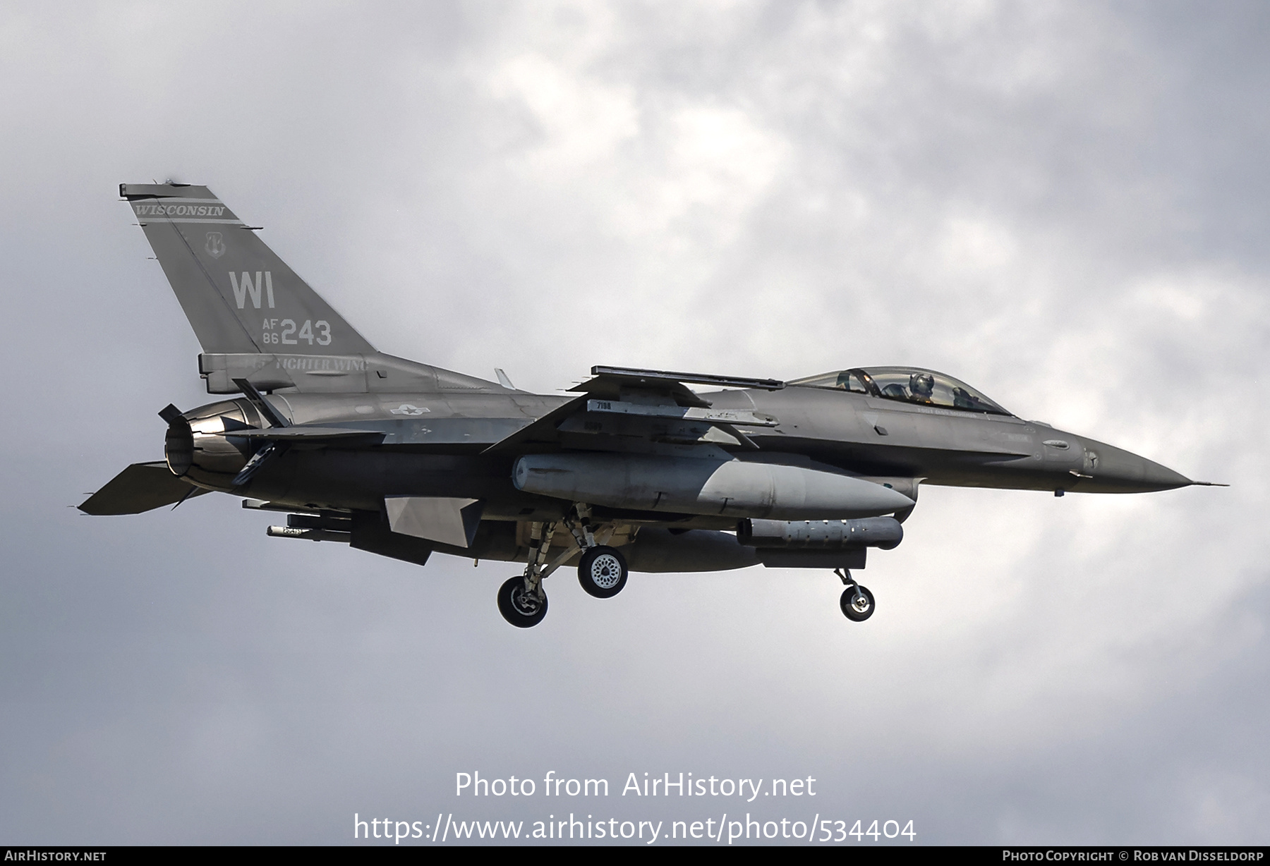 Aircraft Photo of 86-0243 / AF86-243 | General Dynamics F-16C Fighting Falcon | USA - Air Force | AirHistory.net #534404