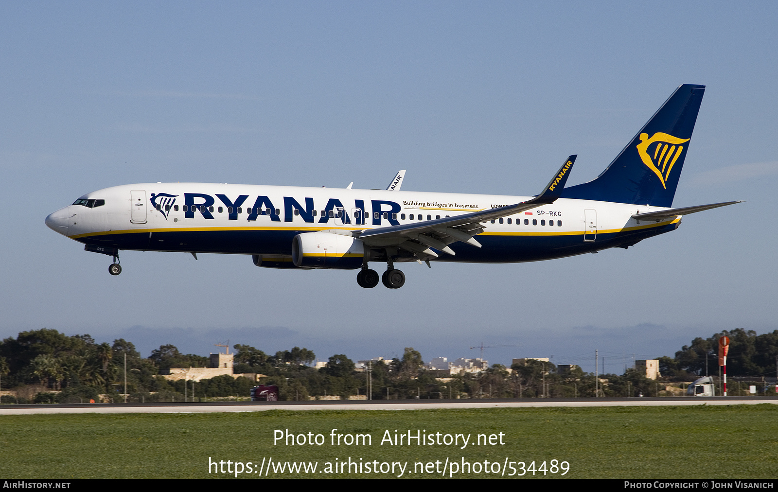 Aircraft Photo of SP-RKG | Boeing 737-800 | Ryanair | AirHistory.net #534489