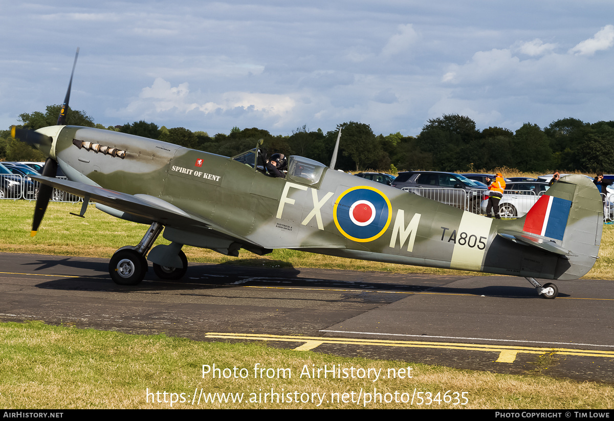 Aircraft Photo of G-PMNF / TA805 | Supermarine 361 Spitfire HF9E | UK - Air Force | AirHistory.net #534635