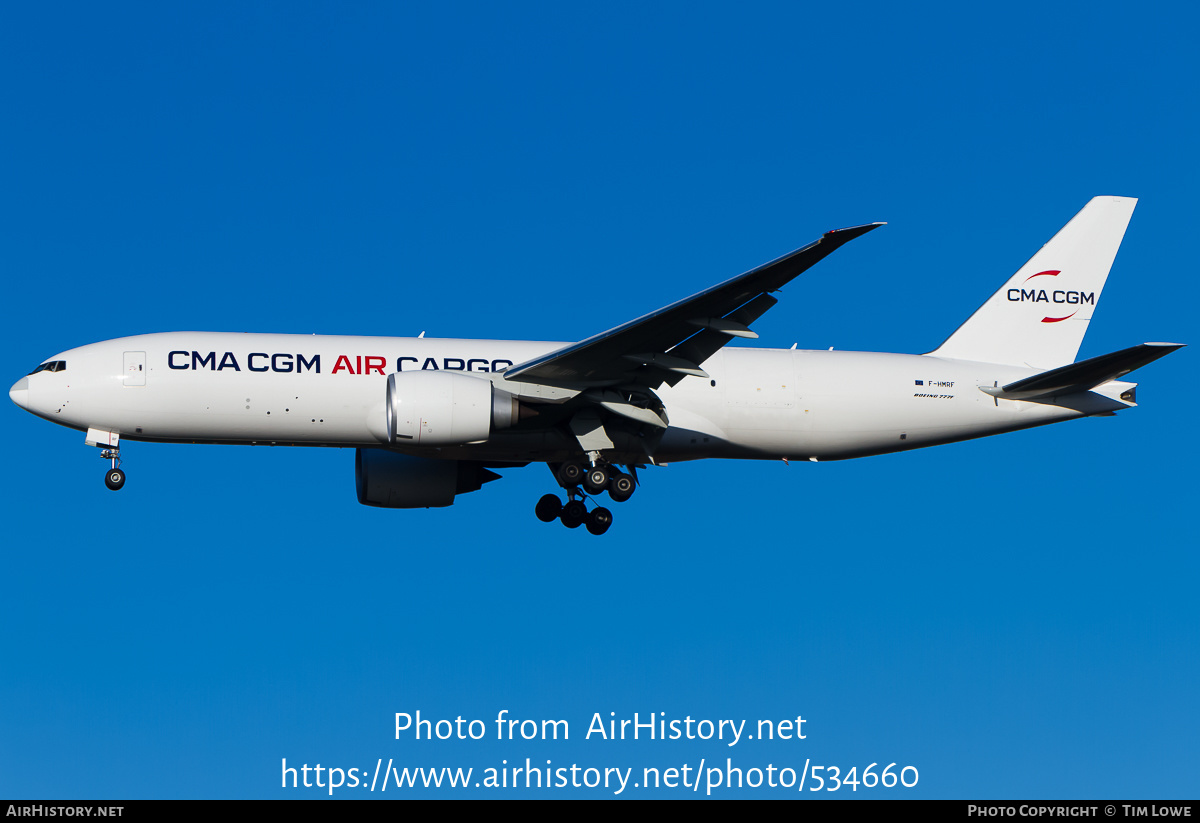 Aircraft Photo of F-HMRF | Boeing 777-F | CMA CGM Air Cargo | AirHistory.net #534660