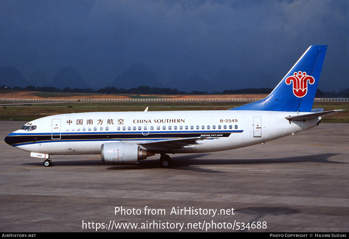 Aircraft Photo of B-2549 | Boeing 737-5Y0 | China Southern Airlines | AirHistory.net #534688