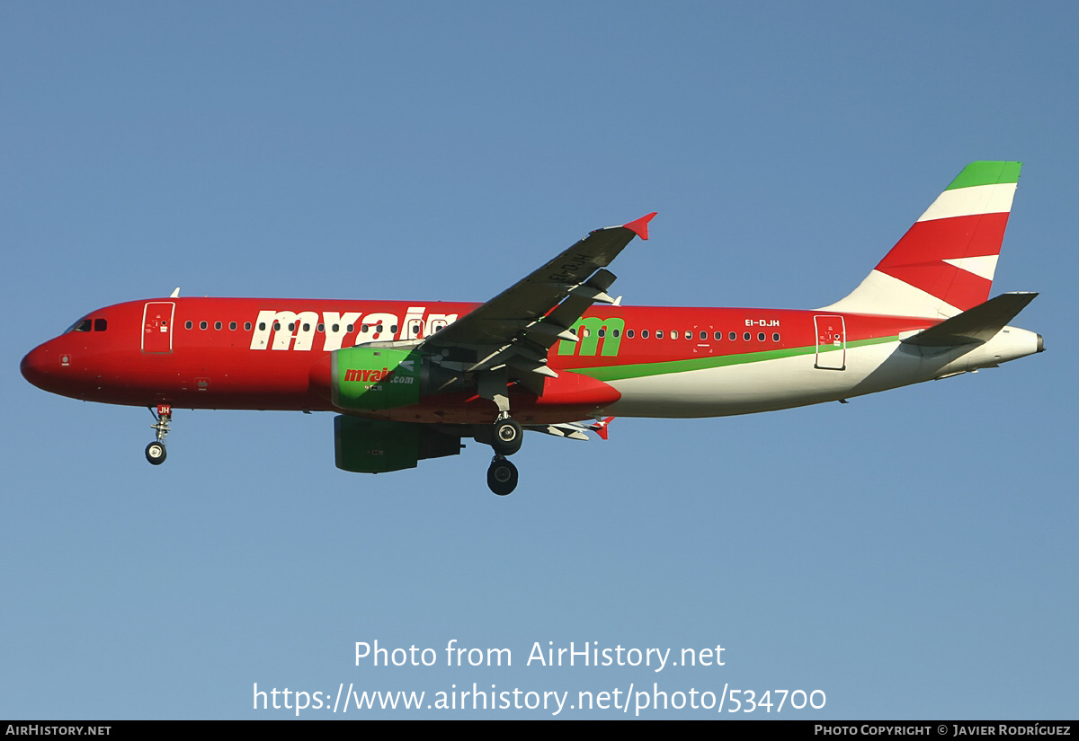 Aircraft Photo of EI-DJH | Airbus A320-212 | Myair | AirHistory.net #534700