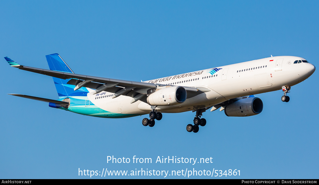 Aircraft Photo of PK-GPU | Airbus A330-343 | Garuda Indonesia | AirHistory.net #534861