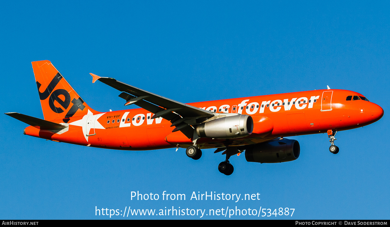 Aircraft Photo of VH-VGF | Airbus A320-232 | Jetstar Airways | AirHistory.net #534887