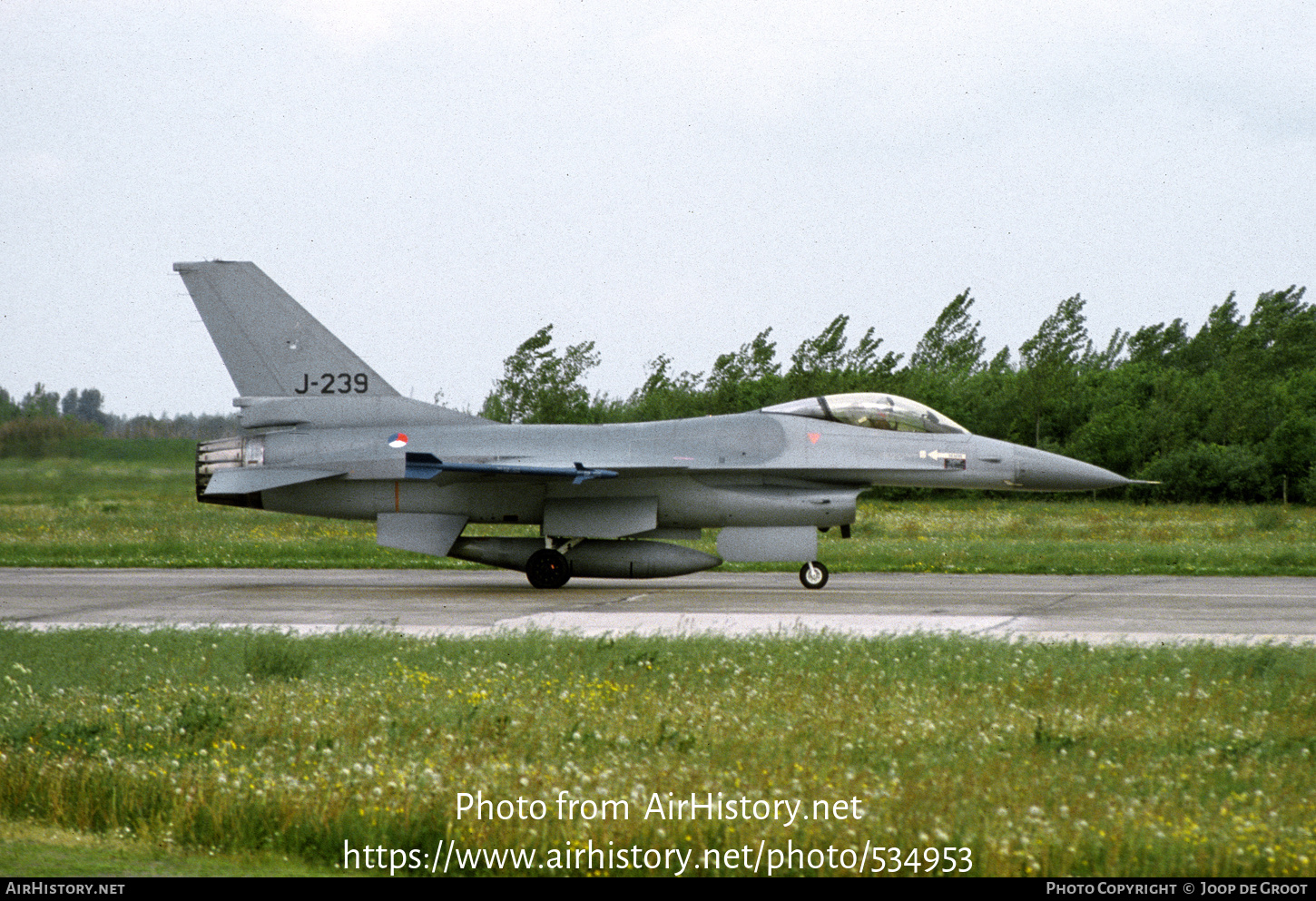 Aircraft Photo of J-239 | General Dynamics F-16A Fighting Falcon | Netherlands - Air Force | AirHistory.net #534953