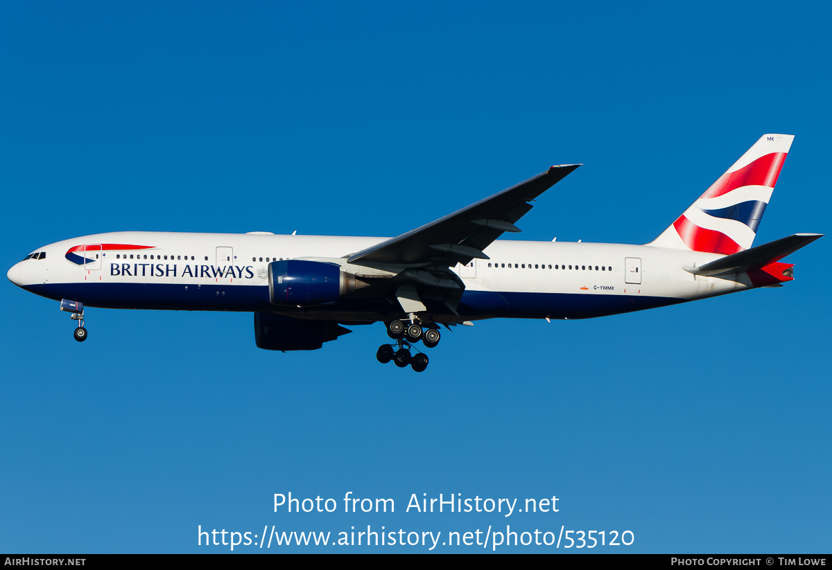 Aircraft Photo of G-YMMK | Boeing 777-236/ER | British Airways | AirHistory.net #535120