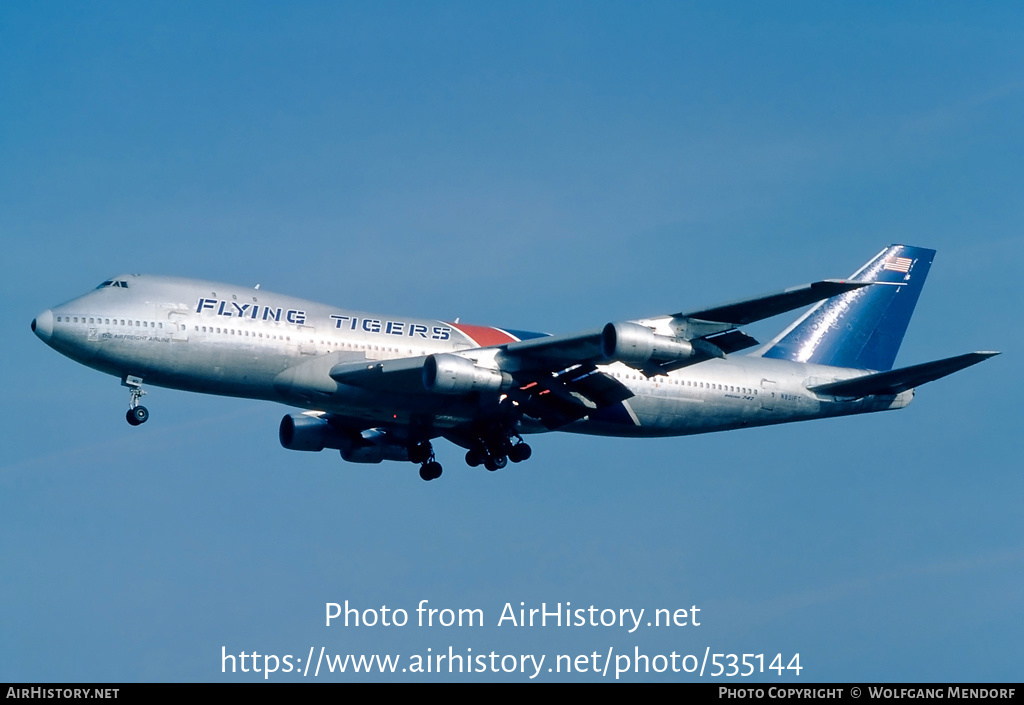 Aircraft Photo of N801FT | Boeing 747-123(SF) | Flying Tigers | AirHistory.net #535144