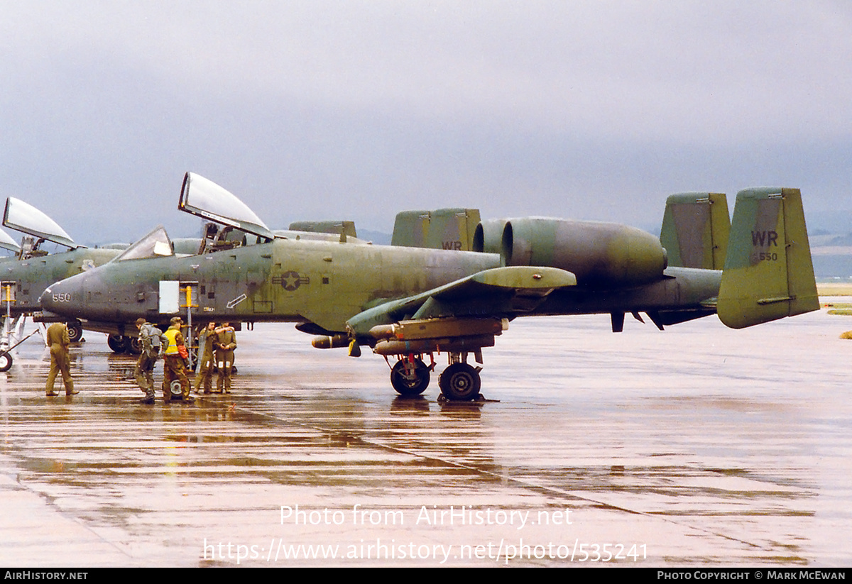 Aircraft Photo of 76-0550 | Fairchild A-10A Thunderbolt II | USA - Air Force | AirHistory.net #535241