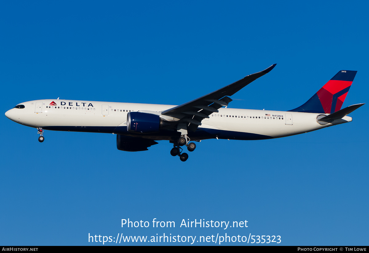 Aircraft Photo of N412DX | Airbus A330-941N | Delta Air Lines | AirHistory.net #535323