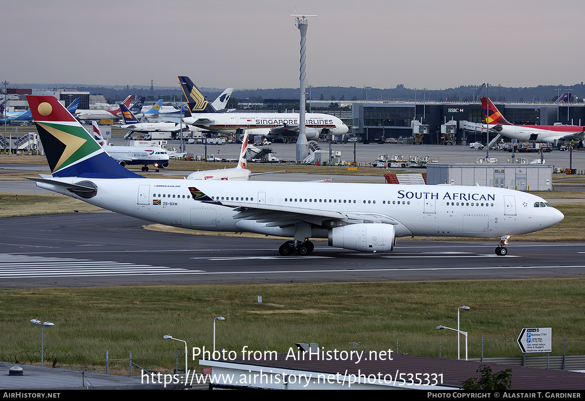 Aircraft Photo of ZS-SXW | Airbus A330-243 | South African Airways | AirHistory.net #535331