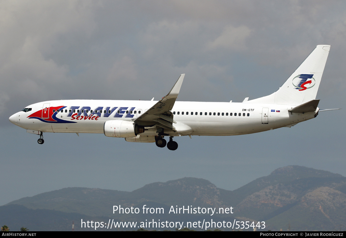 Aircraft Photo of OM-GTF | Boeing 737-86J | Travel Service | AirHistory.net #535443