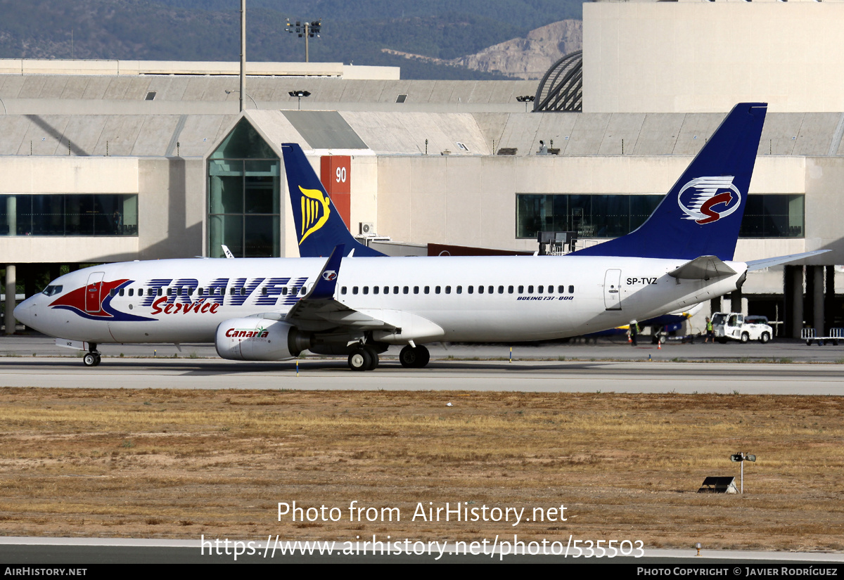 Aircraft Photo of SP-TVZ | Boeing 737-8BK | Travel Service | AirHistory.net #535503