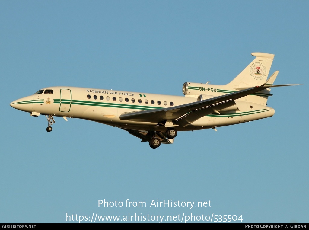 Aircraft Photo of 5N-FGU | Dassault Falcon 7X | Nigeria - Air Force | AirHistory.net #535504