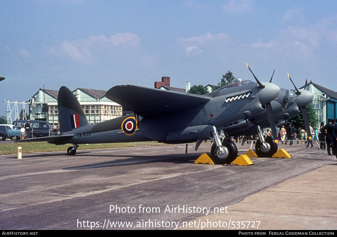 Aircraft Photo of TA639 | De Havilland D.H. 98 Mosquito TT35 | UK - Air Force | AirHistory.net #535727