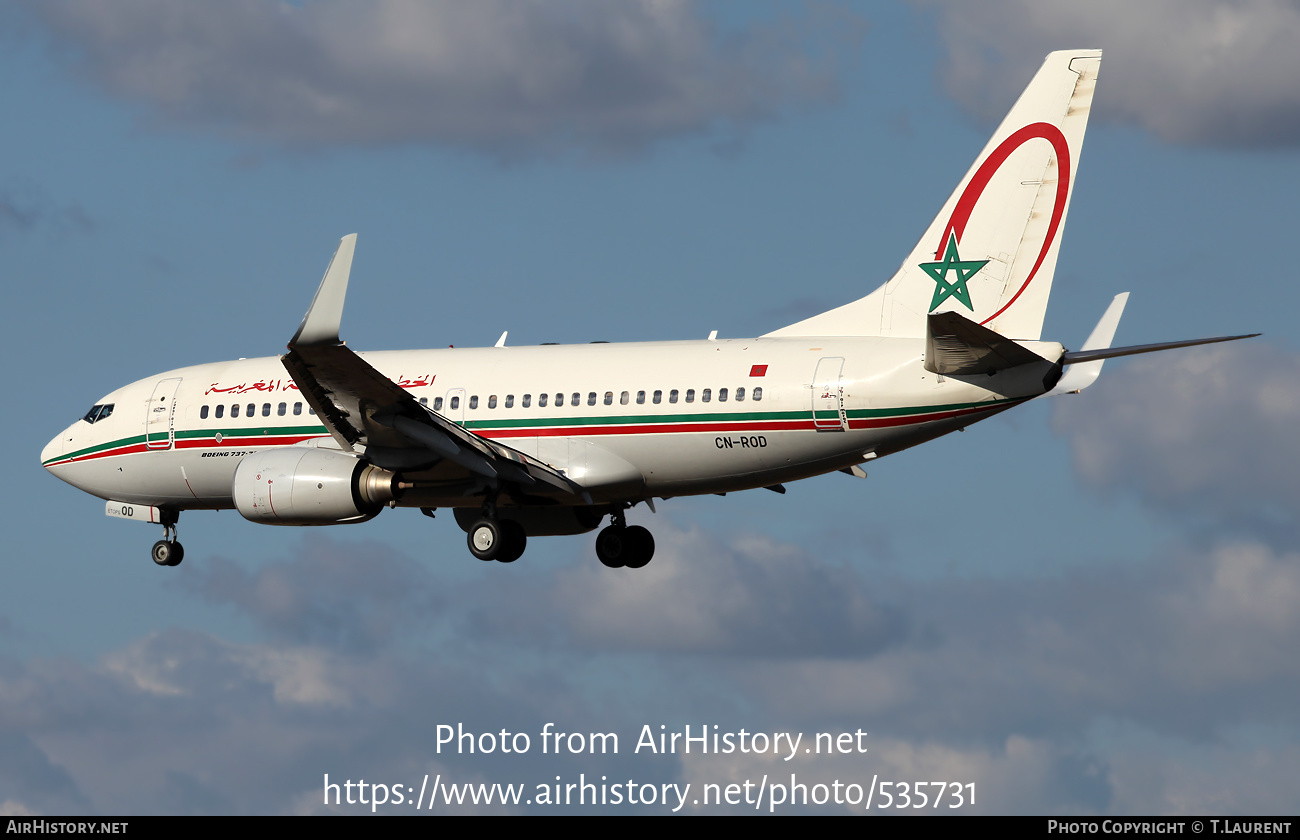 Aircraft Photo of CN-ROD | Boeing 737-7B6 | Royal Air Maroc - RAM | AirHistory.net #535731