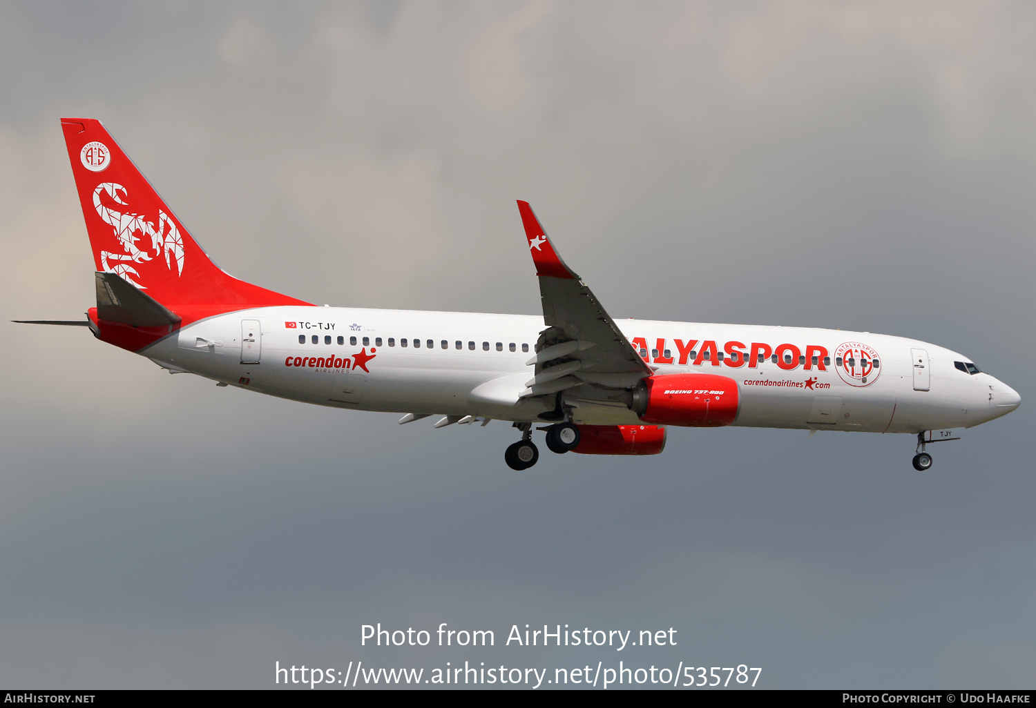 Aircraft Photo of TC-TJY | Boeing 737-8AS | Corendon Airlines | AirHistory.net #535787