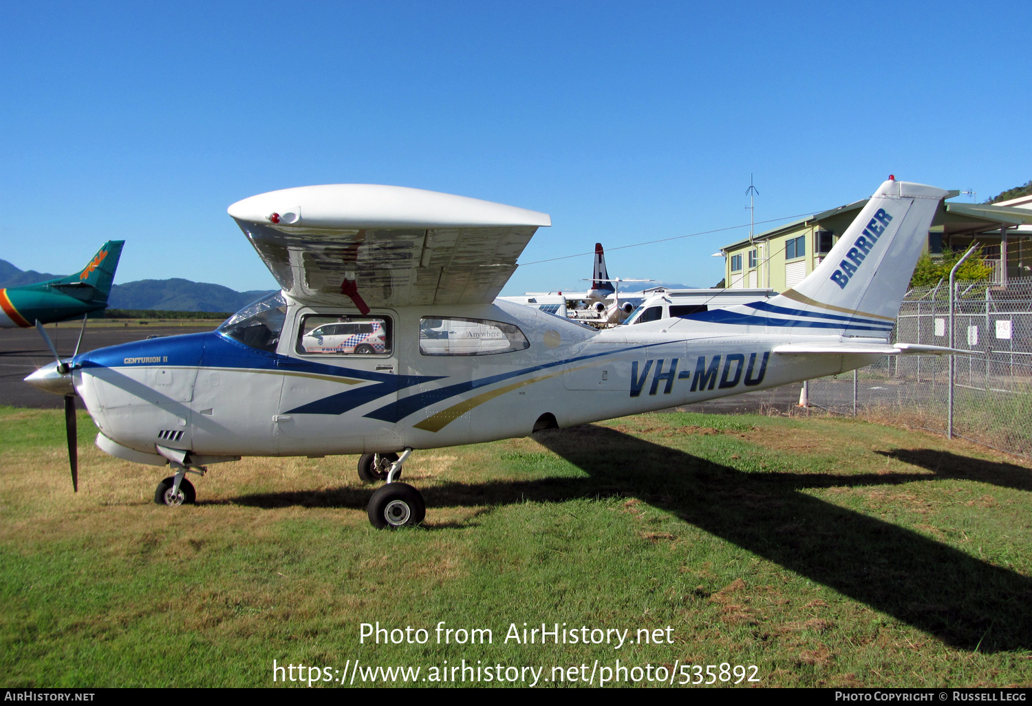 Aircraft Photo of VH-MDU | Cessna 210M Centurion | Barrier Aviation | AirHistory.net #535892