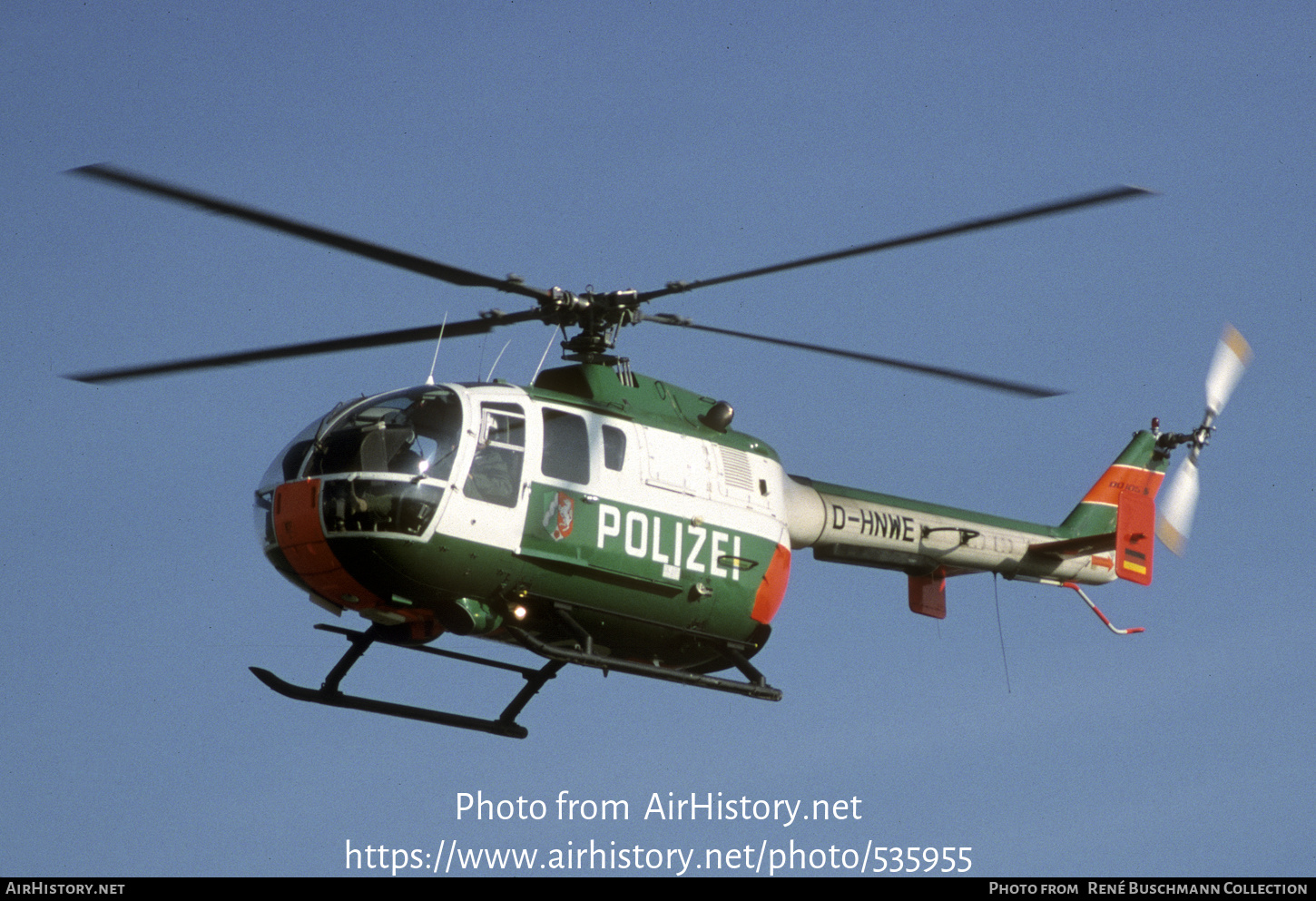 Aircraft Photo of D-HNWE | MBB BO-105S | Polizei Nordrhein-Westfalen | AirHistory.net #535955