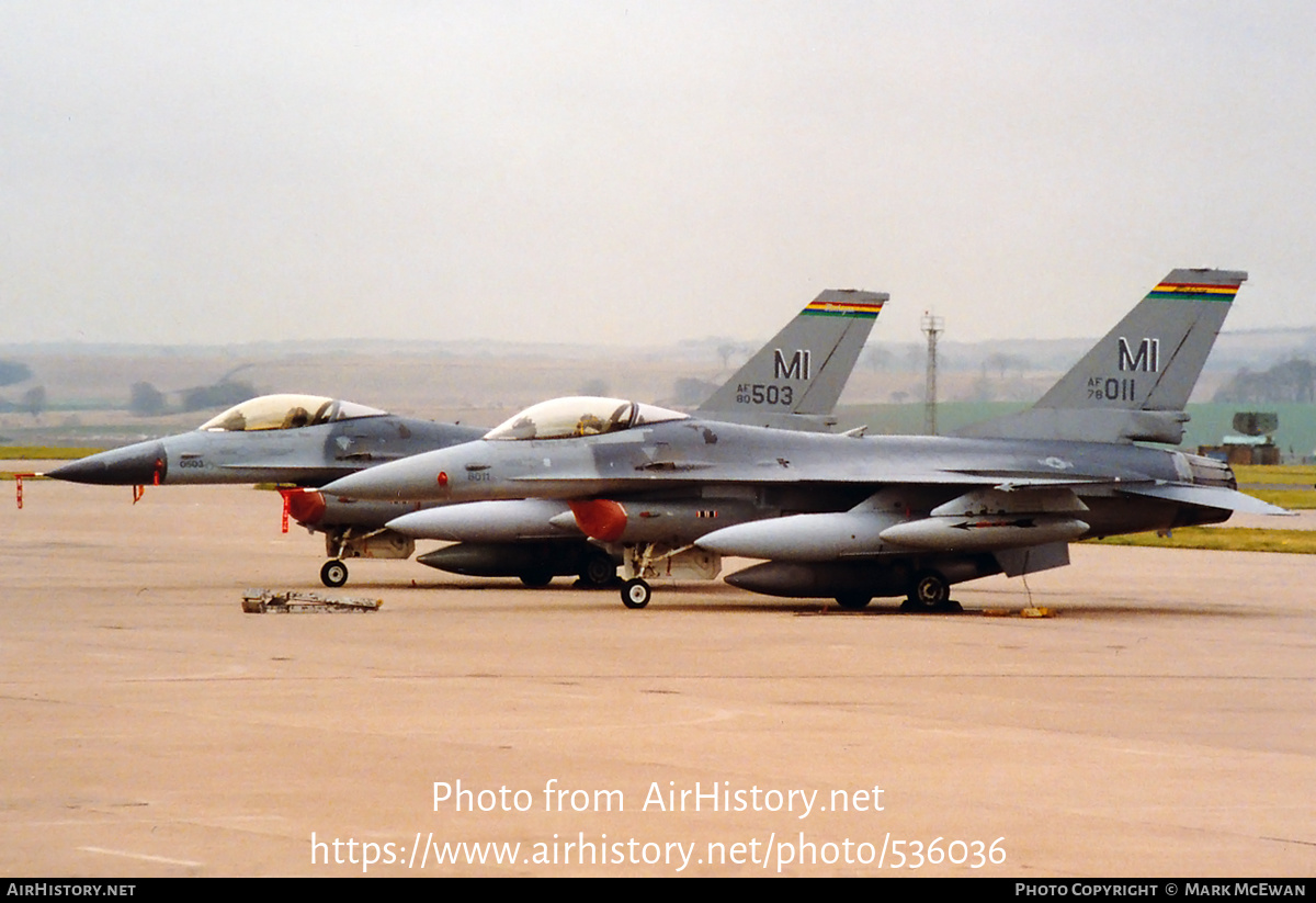 Aircraft Photo of 78-0011 | General Dynamics F-16A Fighting Falcon | USA - Air Force | AirHistory.net #536036