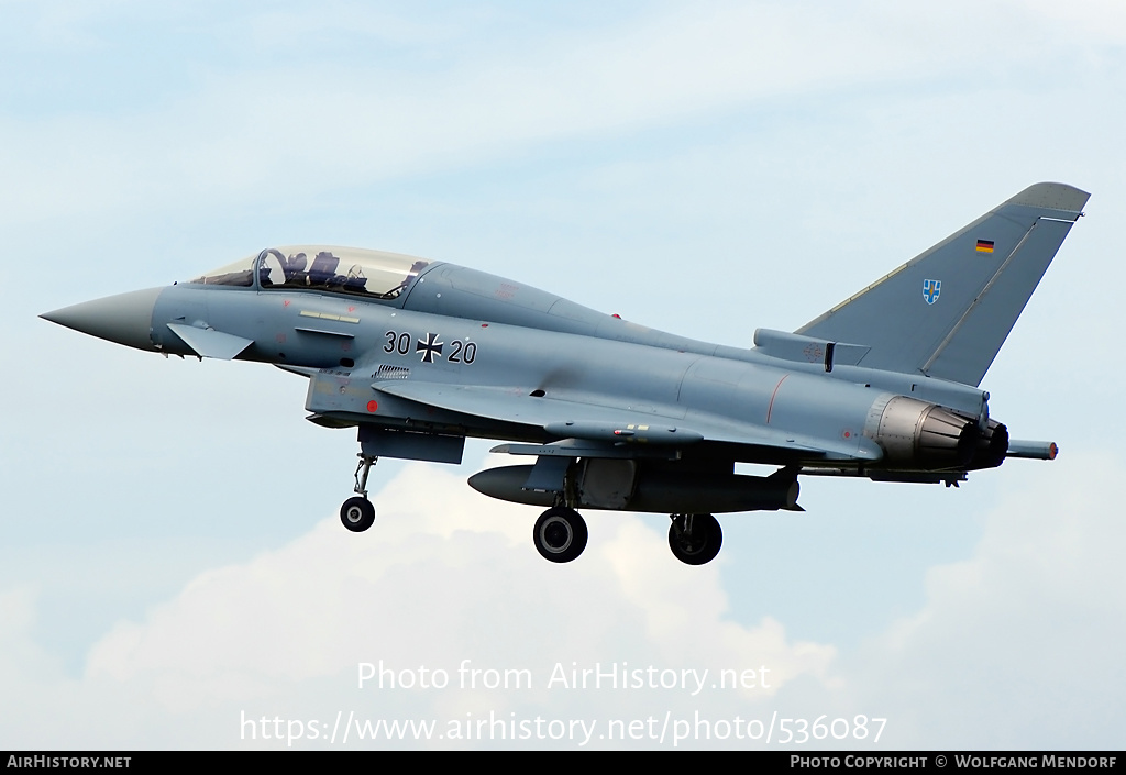 Aircraft Photo of 3020 | Eurofighter EF-2000 Typhoon T | Germany - Air Force | AirHistory.net #536087