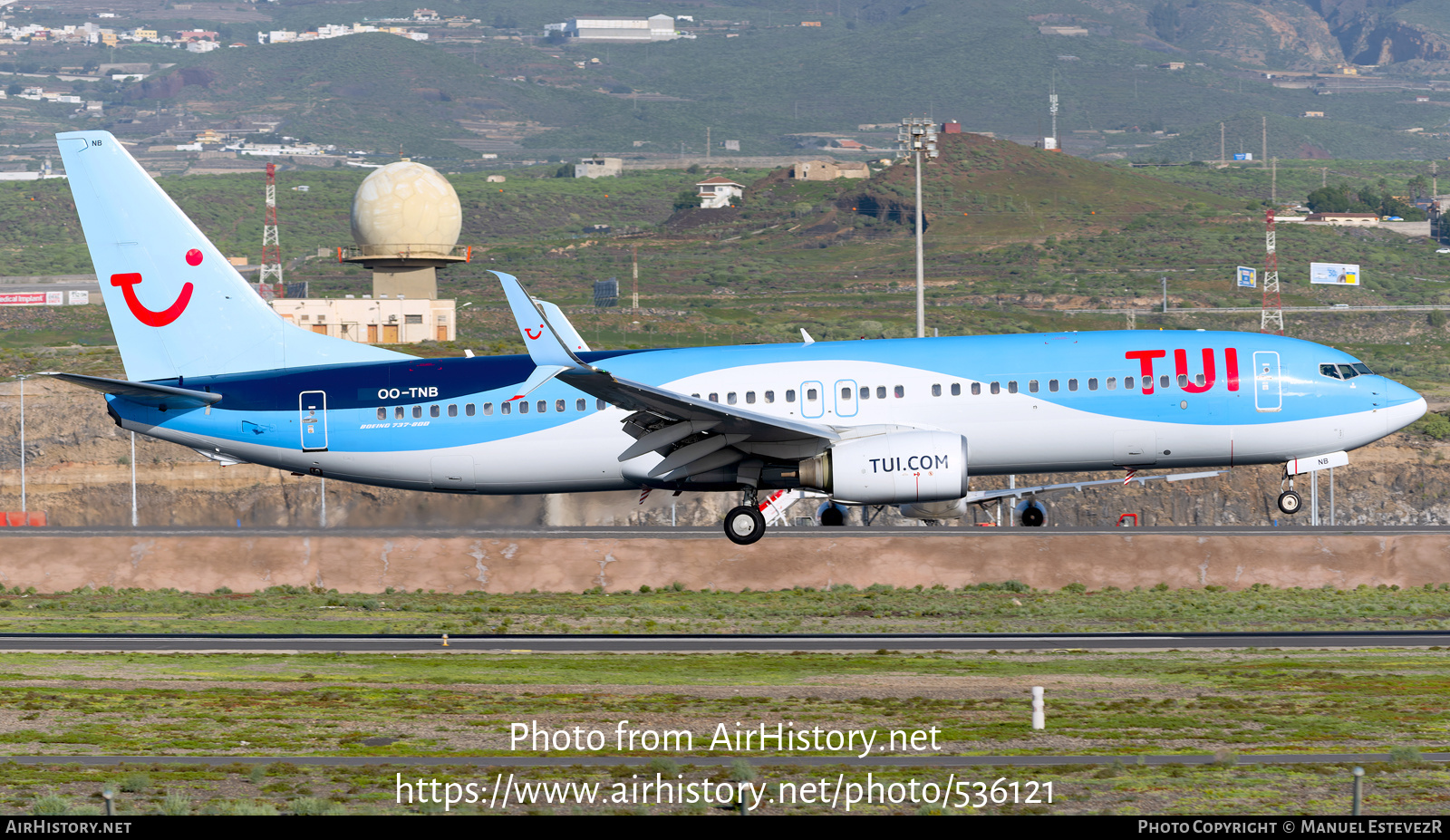 Aircraft Photo of OO-TNB | Boeing 737-8K5 | TUI | AirHistory.net #536121