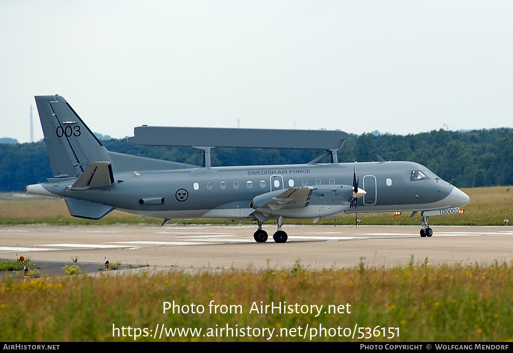 Aircraft Photo of 100003 | Saab S100D Argus (340AEW) | Sweden - Air Force | AirHistory.net #536151