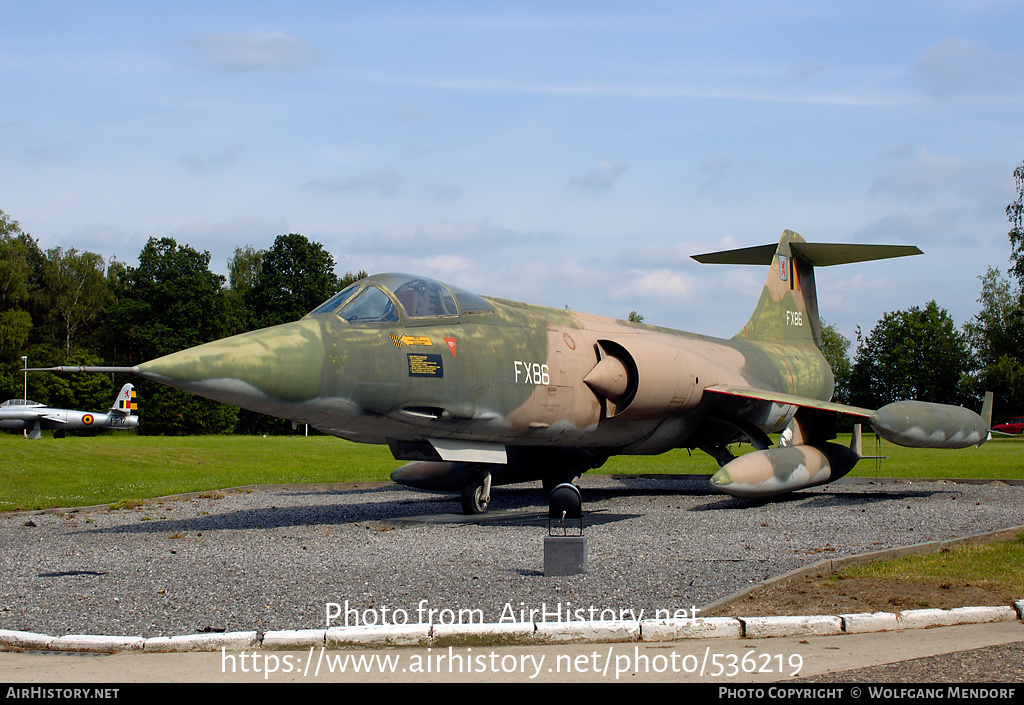 Aircraft Photo of FX86 | Lockheed F-104G Starfighter | Belgium - Air Force | AirHistory.net #536219