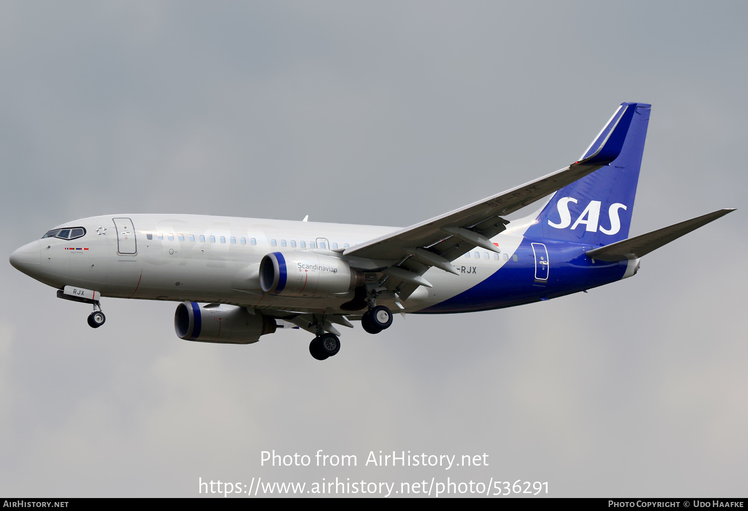 Aircraft Photo of SE-RJX | Boeing 737-76N | Scandinavian Airlines - SAS | AirHistory.net #536291