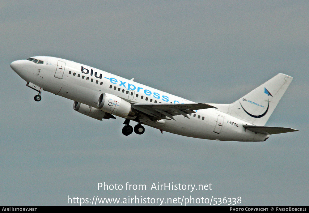 Aircraft Photo of I-BPAL | Boeing 737-5K5 | Blu-Express | AirHistory.net #536338