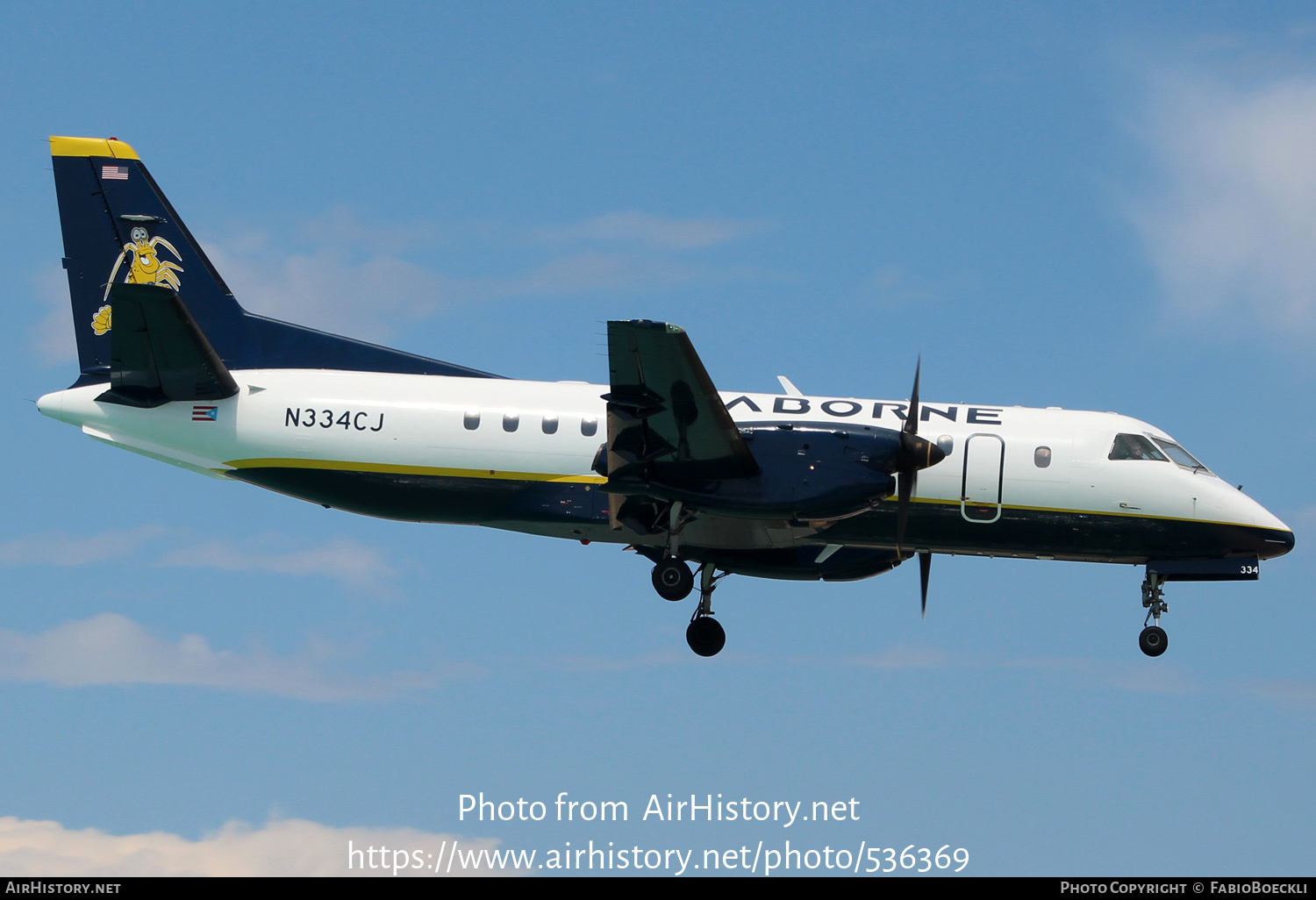 Aircraft Photo of N334CJ | Saab 340B | Seaborne Airlines | AirHistory.net #536369