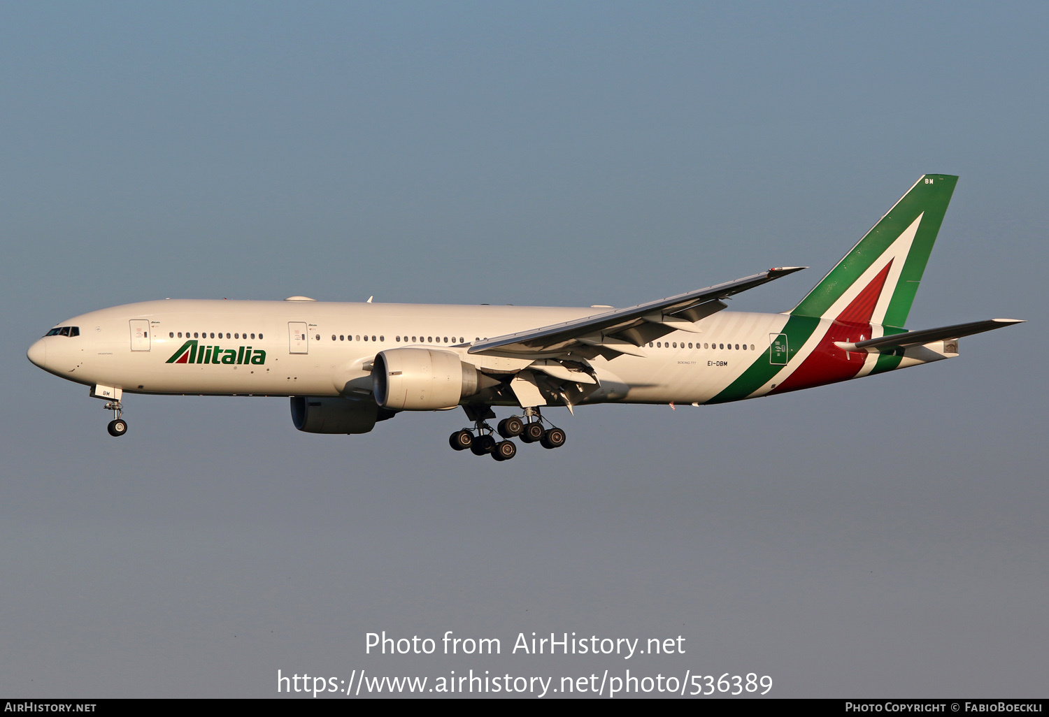 Aircraft Photo of EI-DBM | Boeing 777-243/ER | Alitalia | AirHistory.net #536389