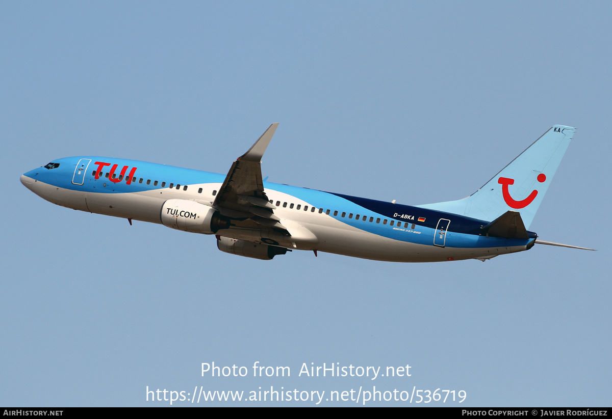 Aircraft Photo of D-ABKA | Boeing 737-82R | TUI | AirHistory.net #536719