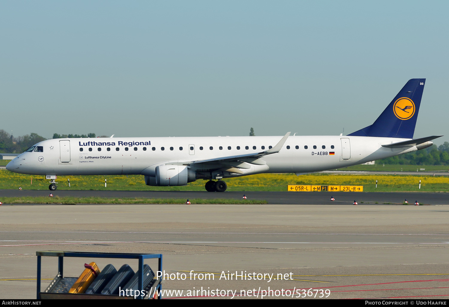 Aircraft Photo of D-AEBB | Embraer 195LR (ERJ-190-200LR) | Lufthansa Regional | AirHistory.net #536739