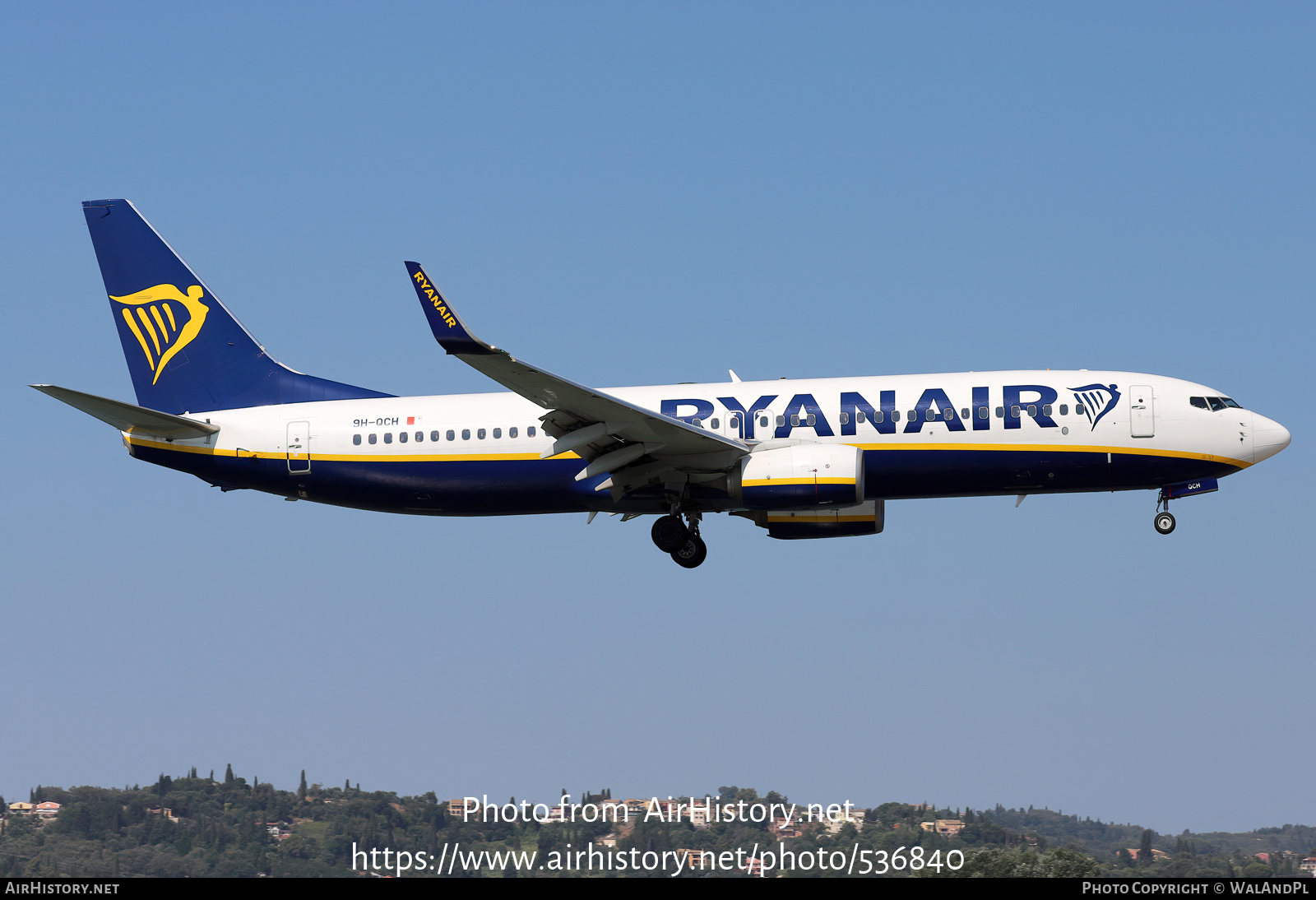 Aircraft Photo of 9H-QCH | Boeing 737-8AS | Ryanair | AirHistory.net #536840