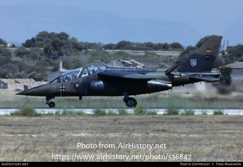 Aircraft Photo of 4011 | Dassault-Dornier Alpha Jet | Germany - Air Force | AirHistory.net #536847